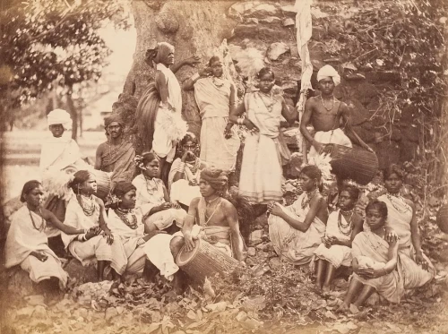 Group-Kol-Tribe-People-Chotanagpur-Chota-Nagpur-India-1890-Rare-Old-Vintage-Photos.webp