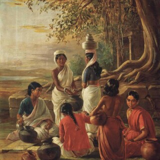 IndianWomenAtAWell-VintageOrientalistPaintingofIndia_46043611-7d7e-4e98-933d-51e8ab647175