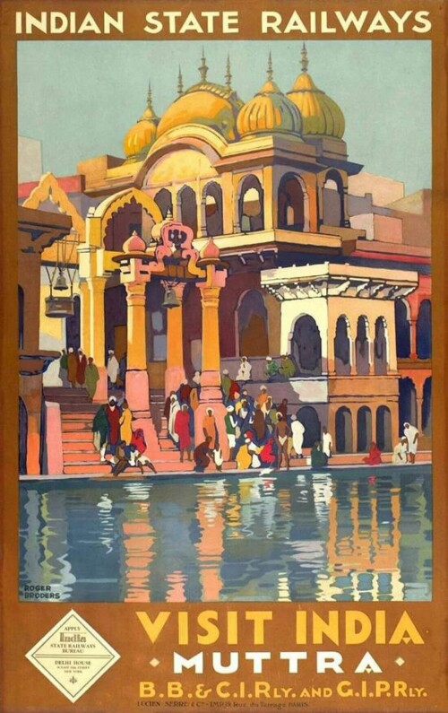 VisitIndia Mathura VintageTravelPoster 195725f0 5eba 43e7 94c9 e1c8d94fe1a8
